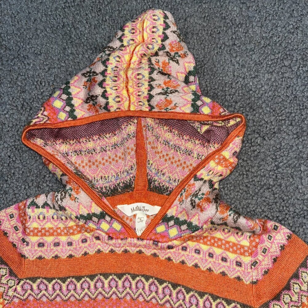 MATILDA JANE KEEP ME COZY CHOOSE YOU PATH HOODED SWEATER - FAIR ISLE RUFFLES - 8 - Picture 2 of 11